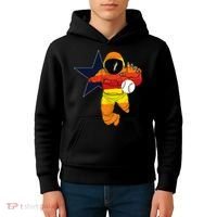 Houston Baseball Astronaut Space City Kids Hoodie thumb 4