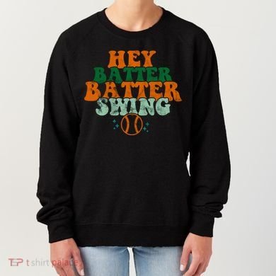 Hey Batter Batter Swing Baseball Retro Women's Sweatshirt