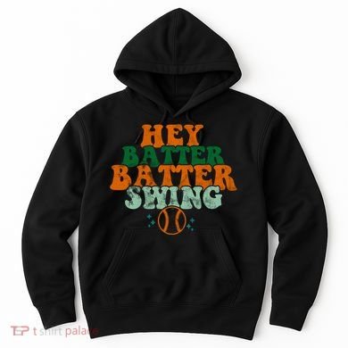 Hey Batter Batter Swing Baseball Retro Hoodie