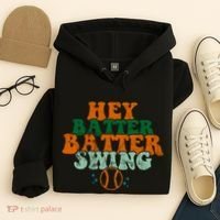 Hey Batter Batter Swing Baseball Retro Hoodie thumb 4