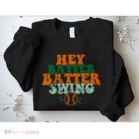 Hey Batter Batter Swing Baseball Retro Sweatshirt thumb 2