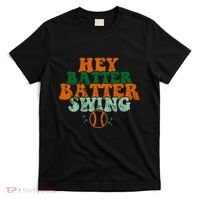 Hey Batter Batter Swing Baseball Retro T-Shirt thumb 0