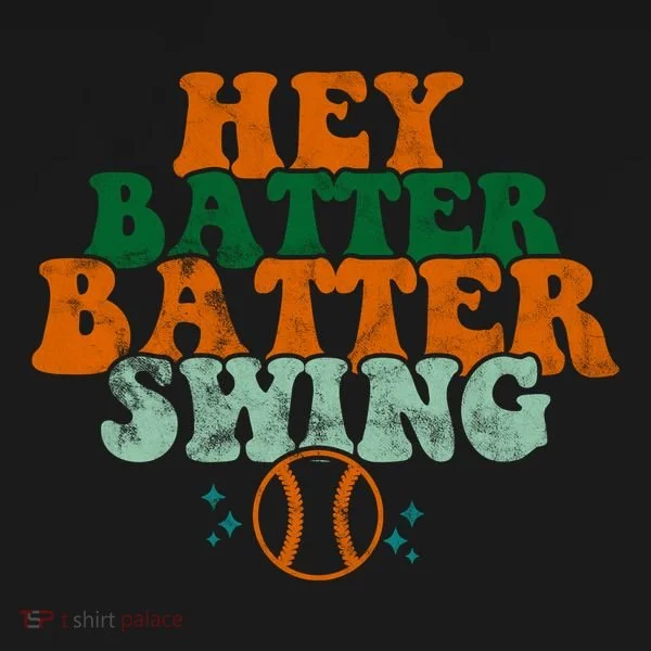 Hey Batter Batter Swing Baseball Retro Bucket Hat