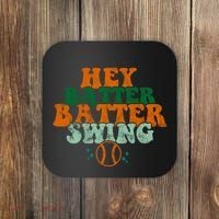 Hey Batter Batter Swing Baseball Retro Coaster thumb 0
