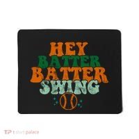Hey Batter Batter Swing Baseball Retro Mousepad thumb 0