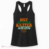 Hey Batter Batter Swing Baseball Retro Women's Tank Top thumb 0