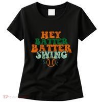Hey Batter Batter Swing Baseball Retro Women's T-Shirt thumb 0