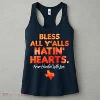 Houston Baseball Bless All Y'alls Hatin' Hearts With Love Women's Tank Top thumb 3