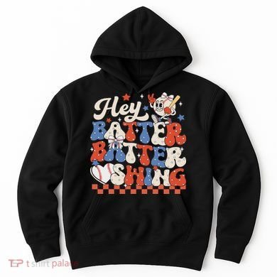 Hey Batter Batter Swing Baseball Softball Women Hoodie