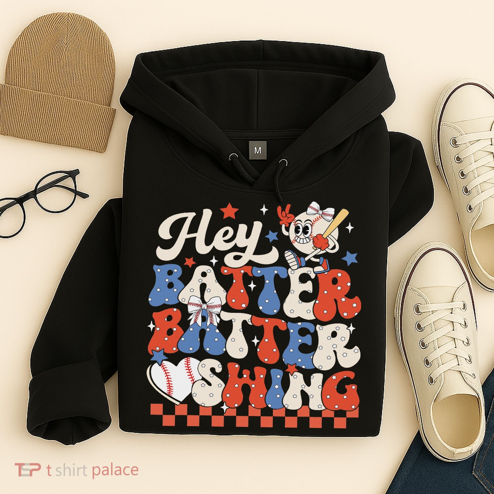 Hey Batter Batter Swing Baseball Softball Women Hoodie