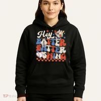 Hey Batter Batter Swing Baseball Softball Women Hoodie thumb 5