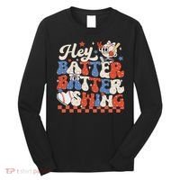 Hey Batter Batter Swing Baseball Softball Women Long Sleeve Shirt thumb 0