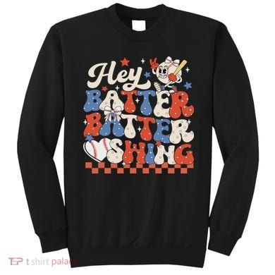 Hey Batter Batter Swing Baseball Softball Women Sweatshirt