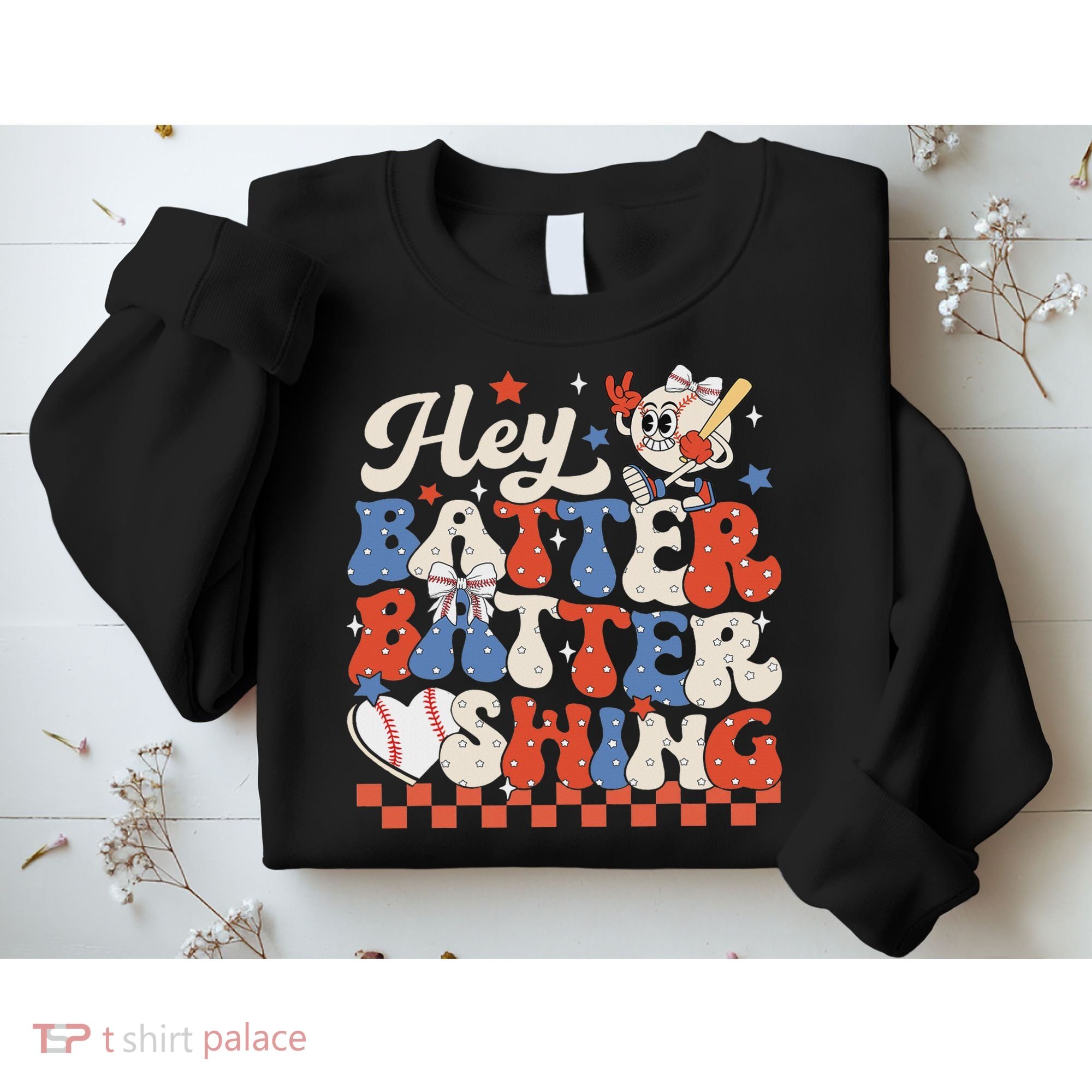 Hey Batter Batter Swing Baseball Softball Women Sweatshirt