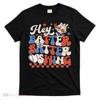 Hey Batter Batter Swing Baseball Softball Women T-Shirt thumb 0