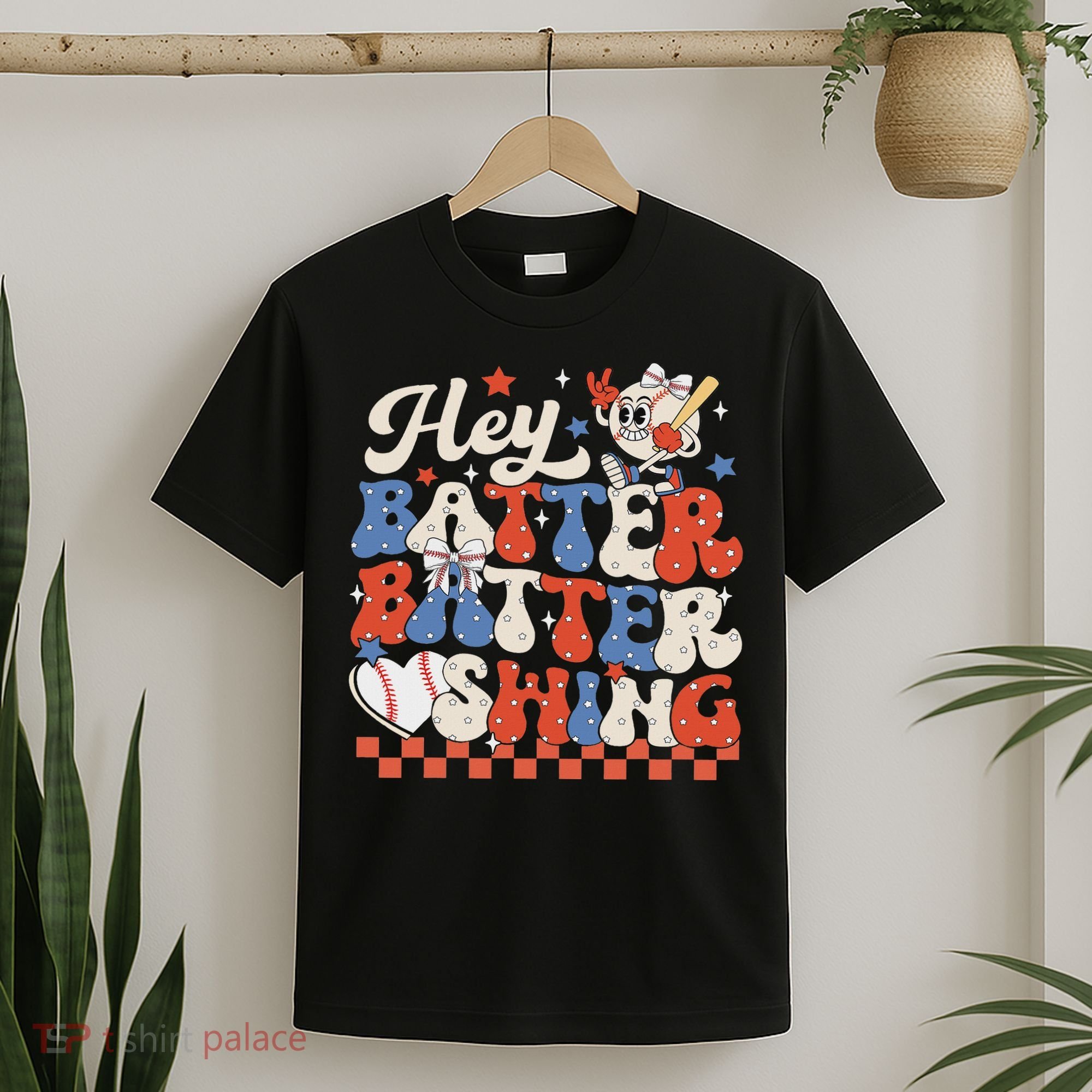 Hey Batter Batter Swing Baseball Softball Women T-Shirt