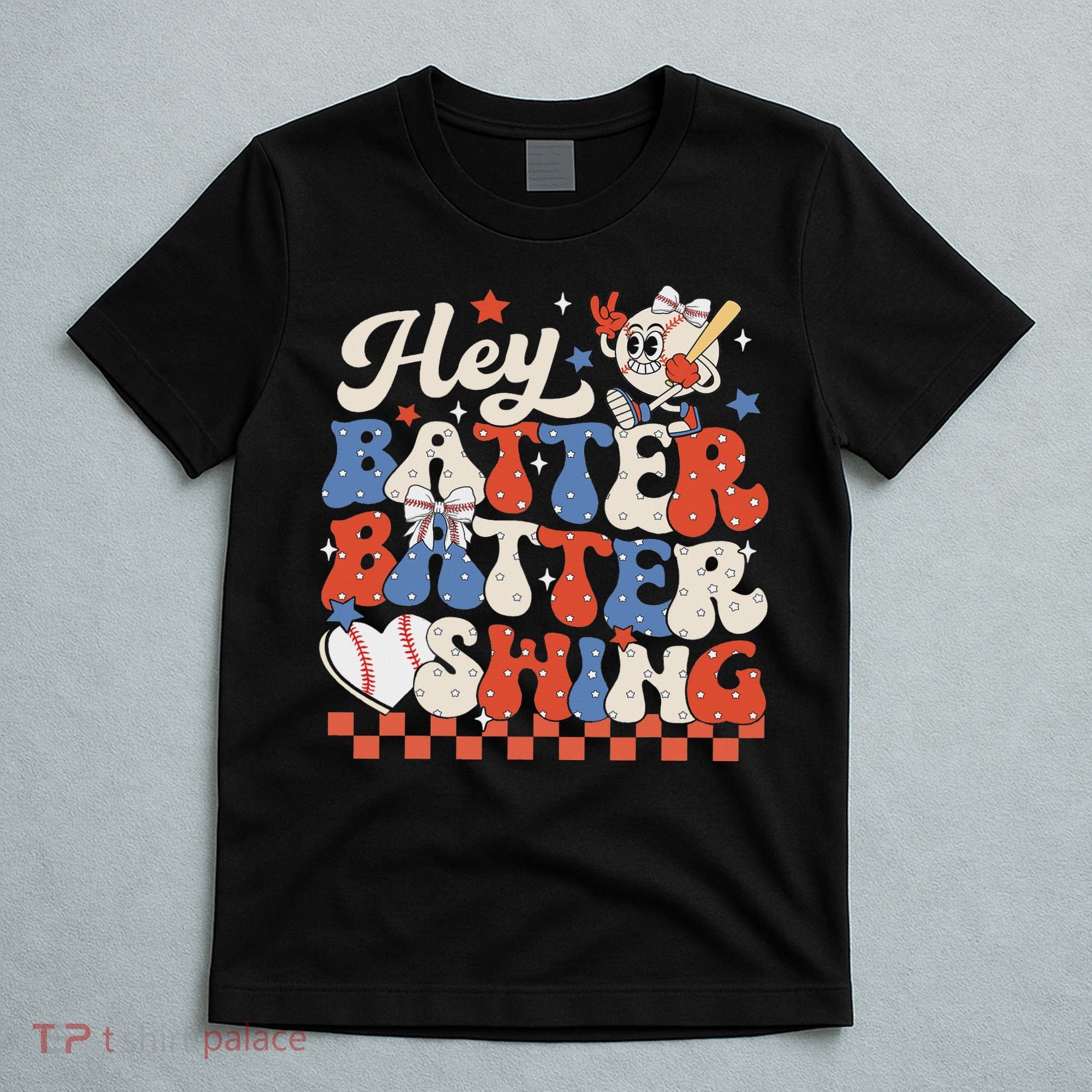 Hey Batter Batter Swing Baseball Softball Women T-Shirt