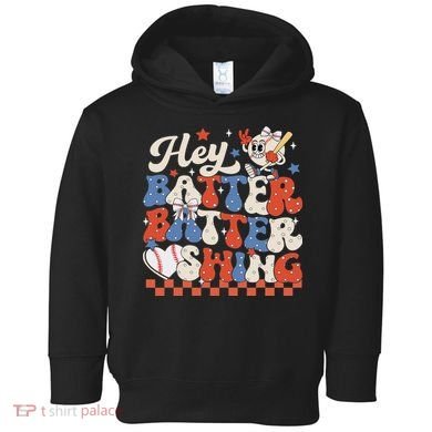 Hey Batter Batter Swing Baseball Softball Women Toddler Hoodie