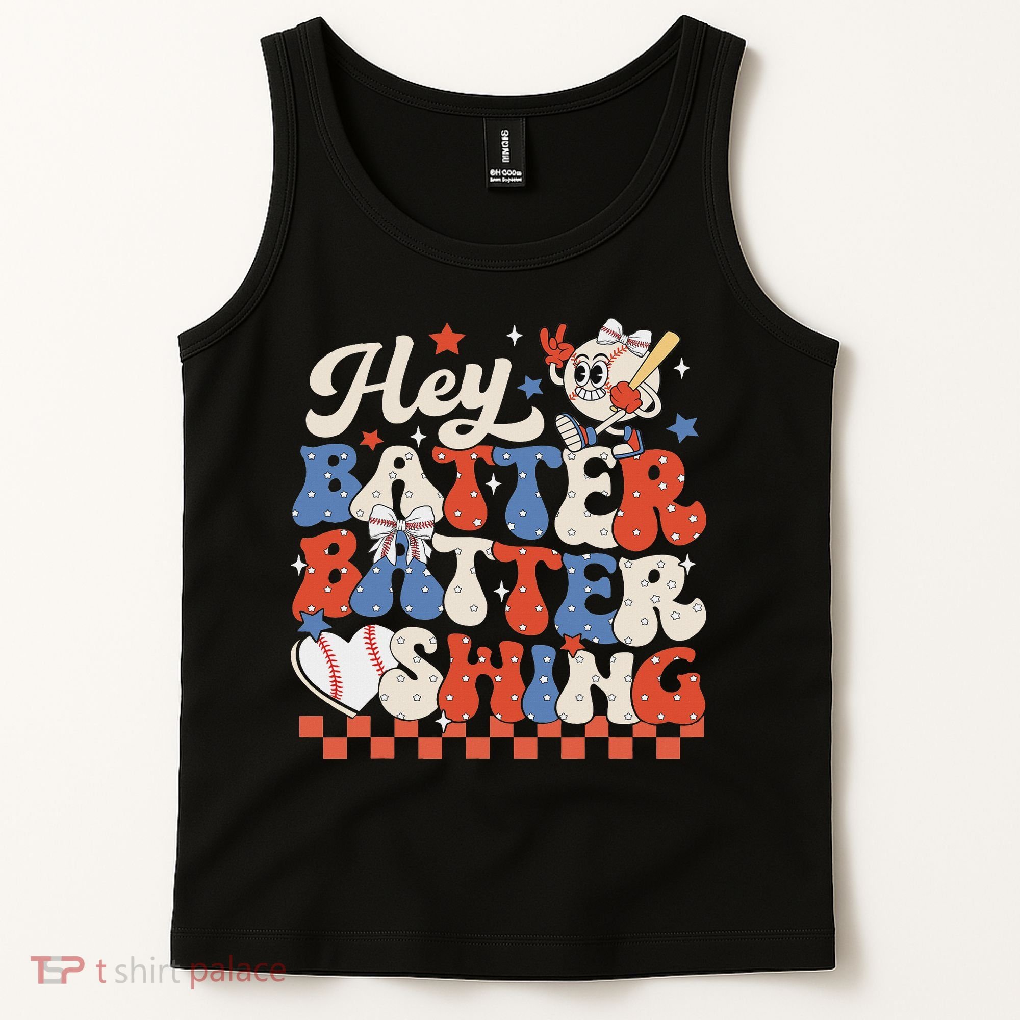 Hey Batter Batter Swing Baseball Softball Women Tank Top