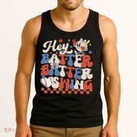 Hey Batter Batter Swing Baseball Softball Women Tank Top thumb 3