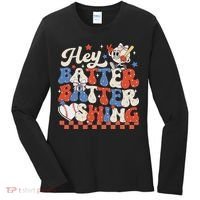Hey Batter Batter Swing Baseball Softball Women Women's Long Sleeve Shirt thumb 0