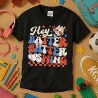 Hey Batter Batter Swing Baseball Softball Women Kids T-Shirt thumb 3