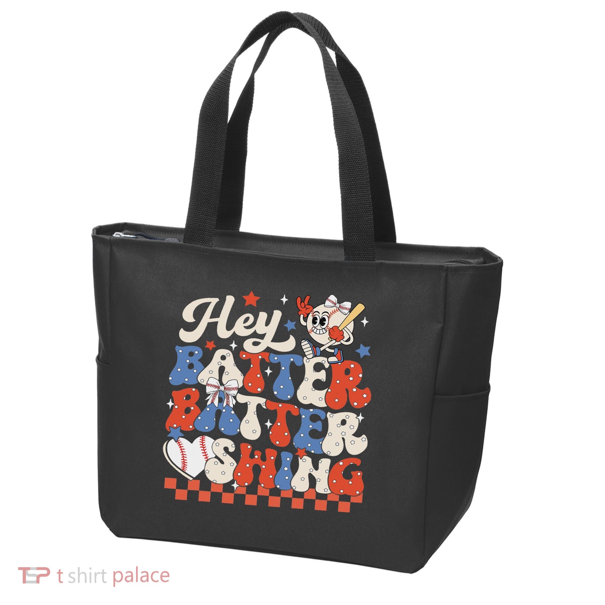 Hey Batter Batter Swing Baseball Softball Women Tote Bag