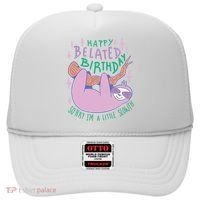 Happy Belated Birthday Funny Sloth Hat thumb 0