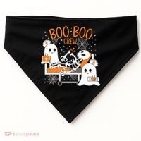 Halloween Boo Boo Crew Ghost Doctor USA-Made Doggie Bandana thumb 0