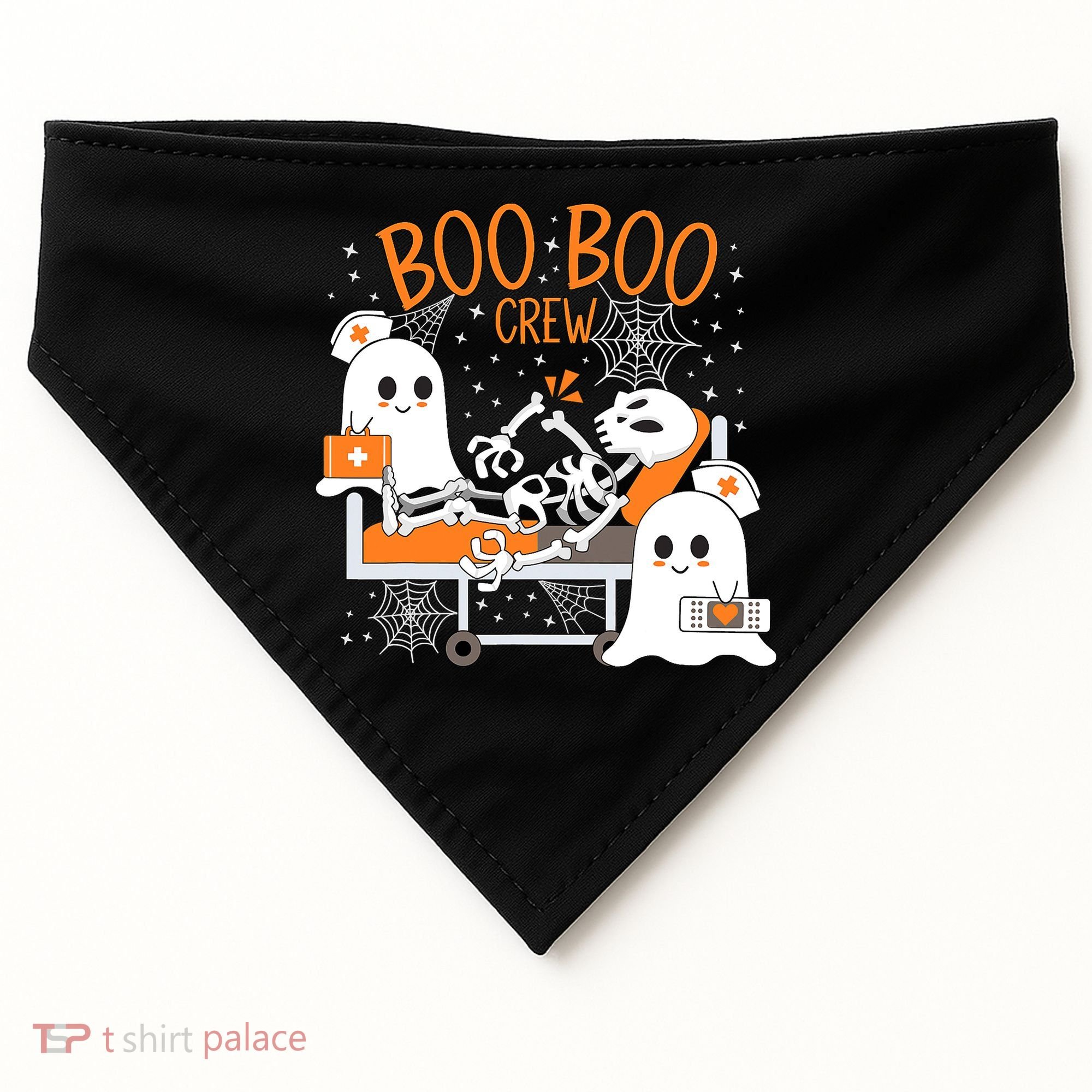 Halloween Boo Boo Crew Ghost Doctor USA-Made Doggie Bandana