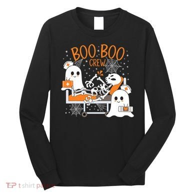 Halloween Boo Boo Crew Ghost Doctor Long Sleeve Shirt