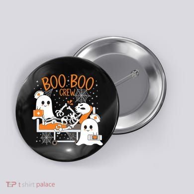 Halloween Boo Boo Crew Ghost Doctor Button