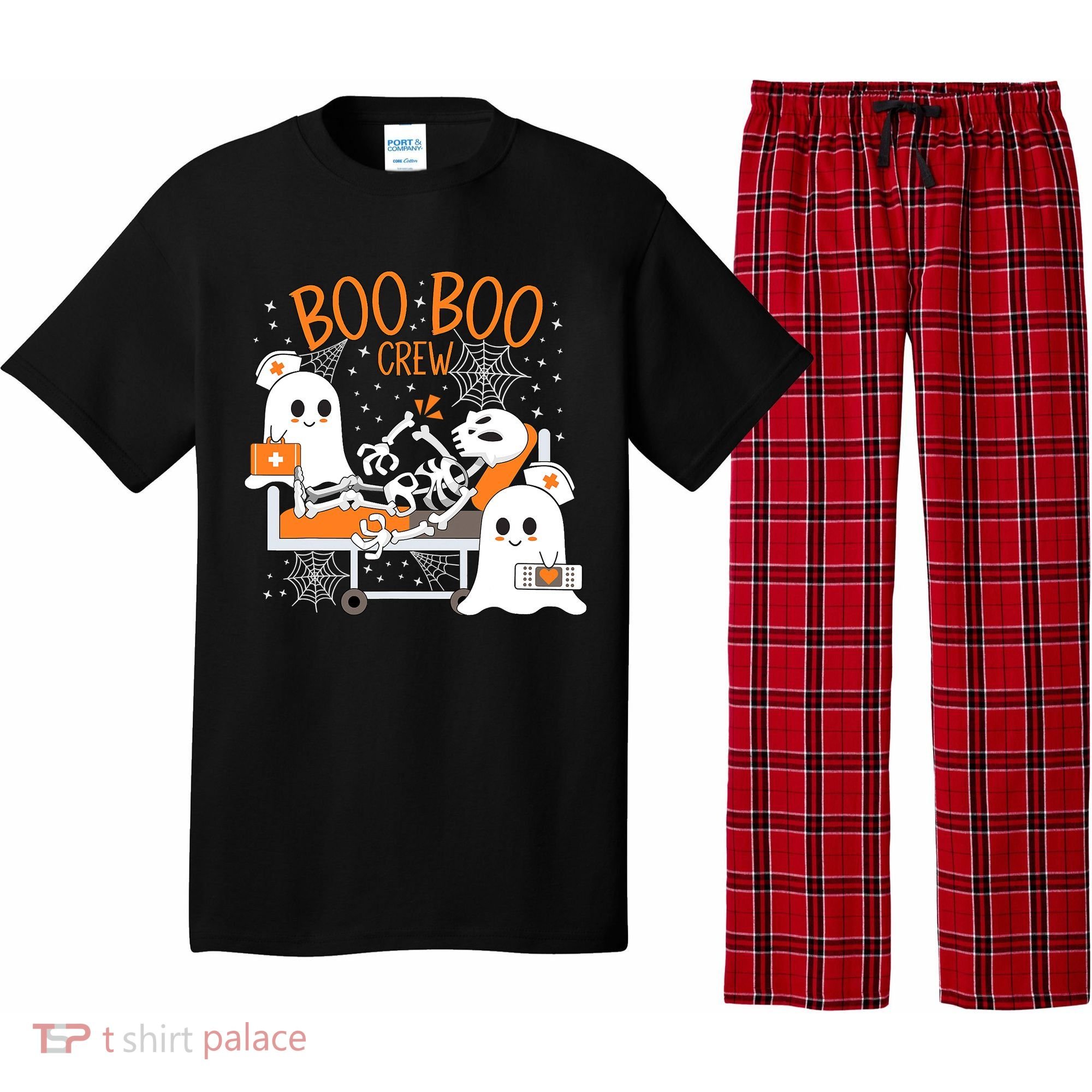 Halloween Boo Boo Crew Ghost Doctor Pajama Set