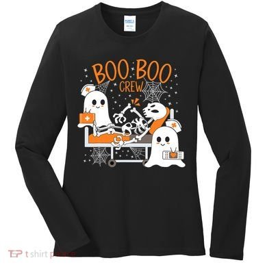 Halloween Boo Boo Crew Ghost Doctor Women's Long Sleeve Shirt