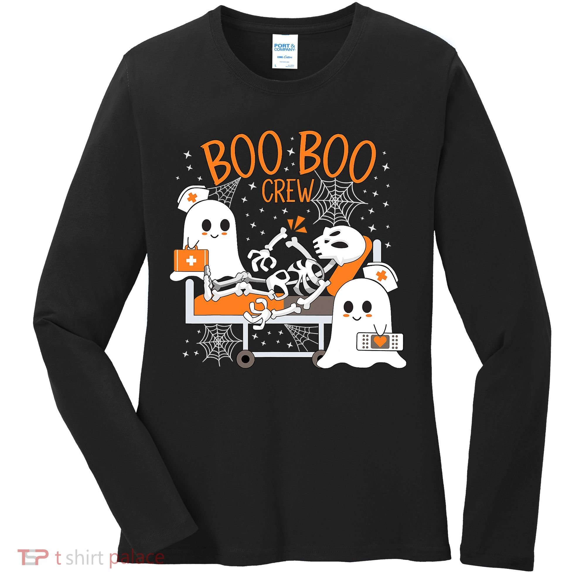 Halloween Boo Boo Crew Ghost Doctor Women's Long Sleeve Shirt