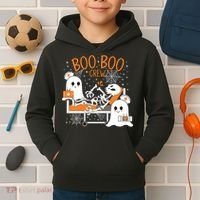 Halloween Boo Boo Crew Ghost Doctor Kids Hoodie thumb 2