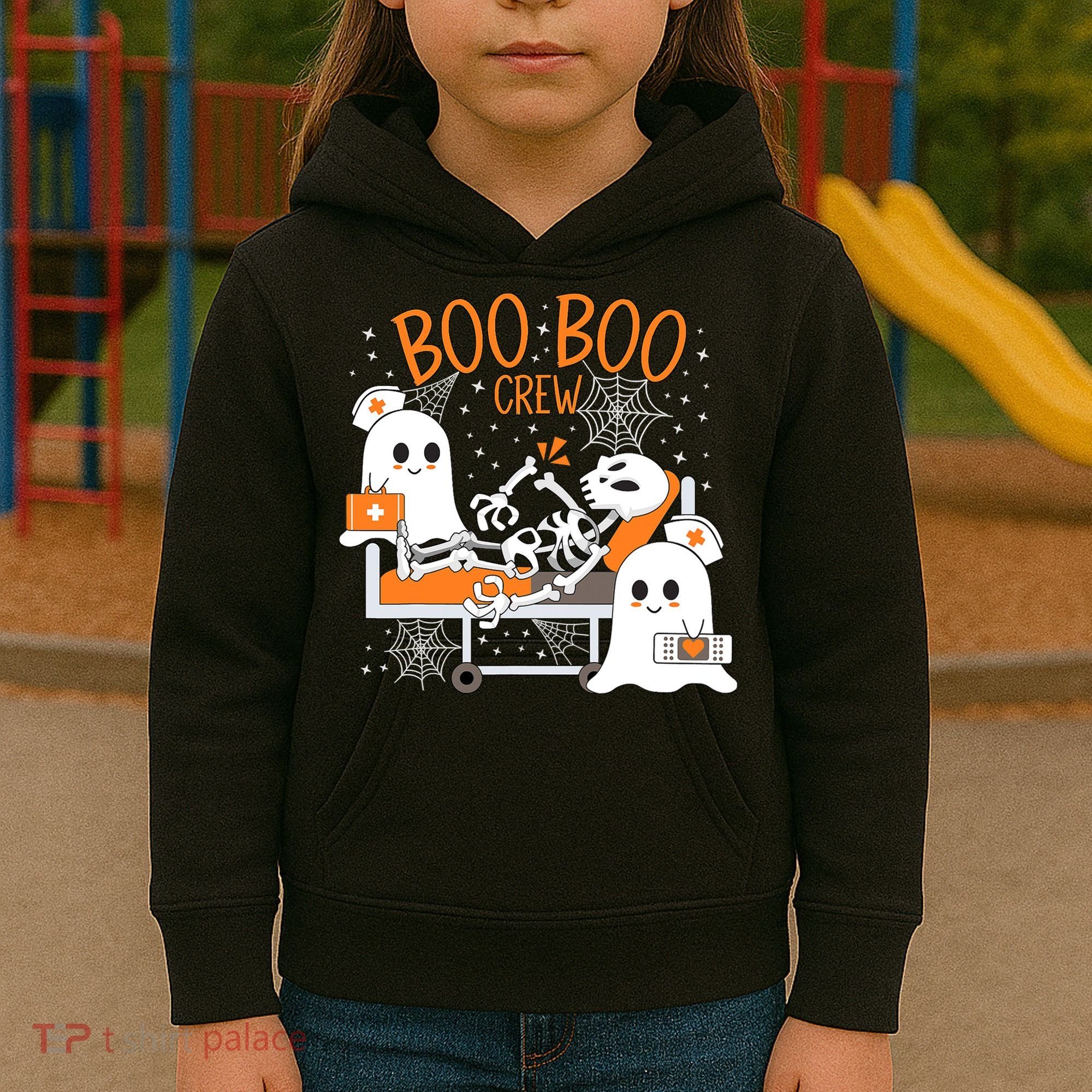 Halloween Boo Boo Crew Ghost Doctor Kids Hoodie