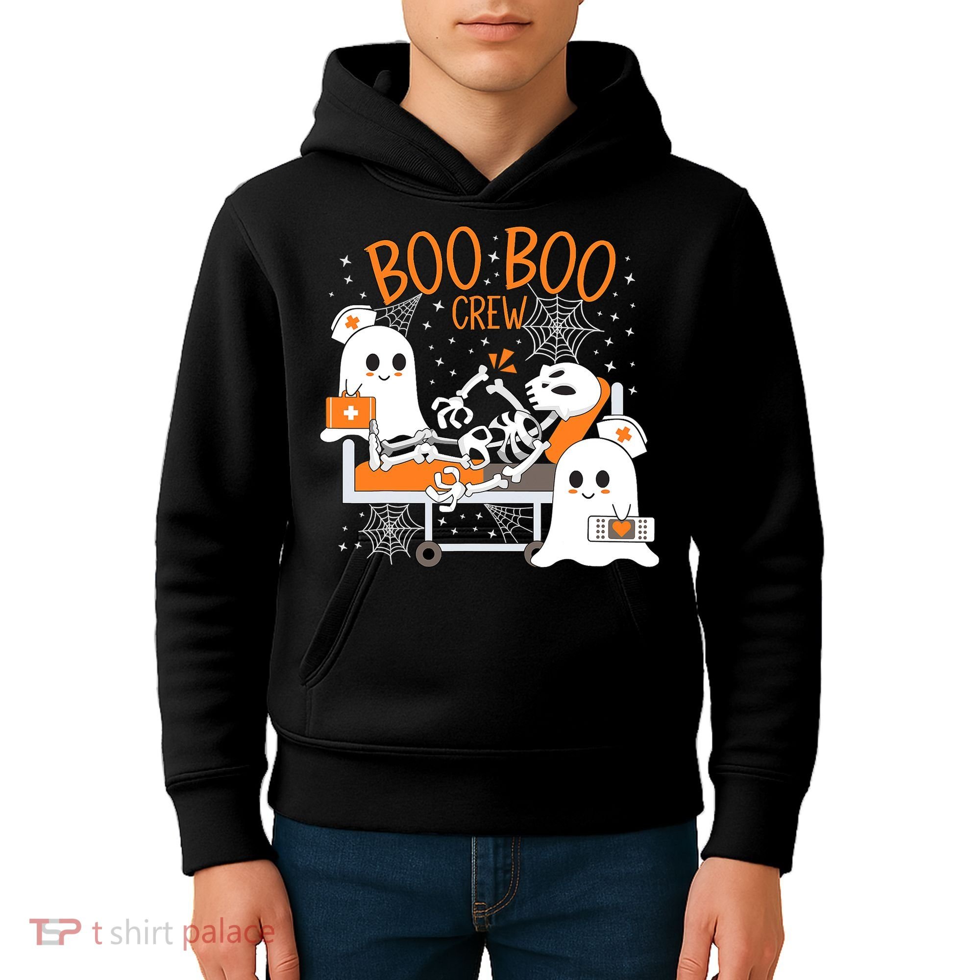 Halloween Boo Boo Crew Ghost Doctor Kids Hoodie