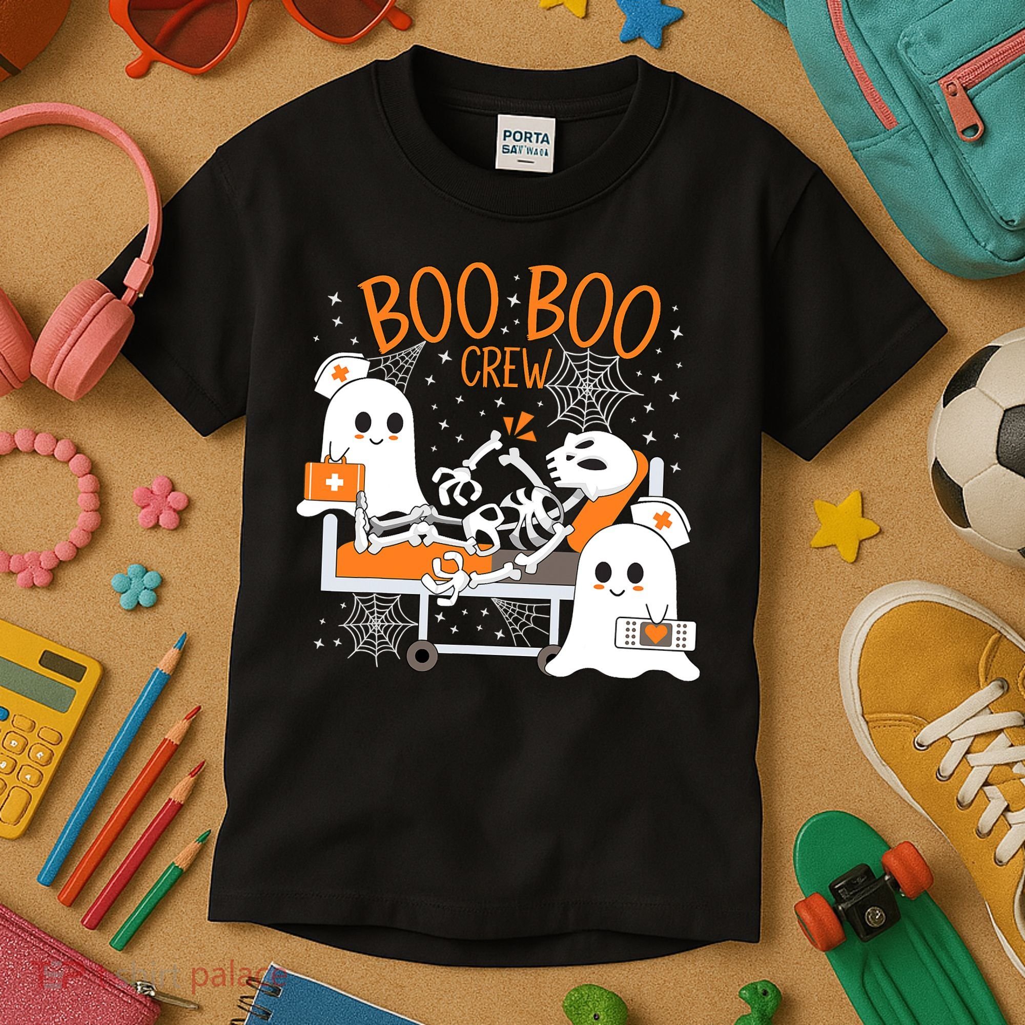 Halloween Boo Boo Crew Ghost Doctor Kids T-Shirt