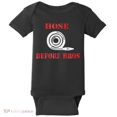 Hose Before Bros Gift For Firefighter Fire Chief Baby Bodysuit