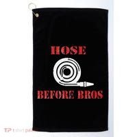 Hose Before Bros Gift For Firefighter Fire Chief Golf Towel thumb 0