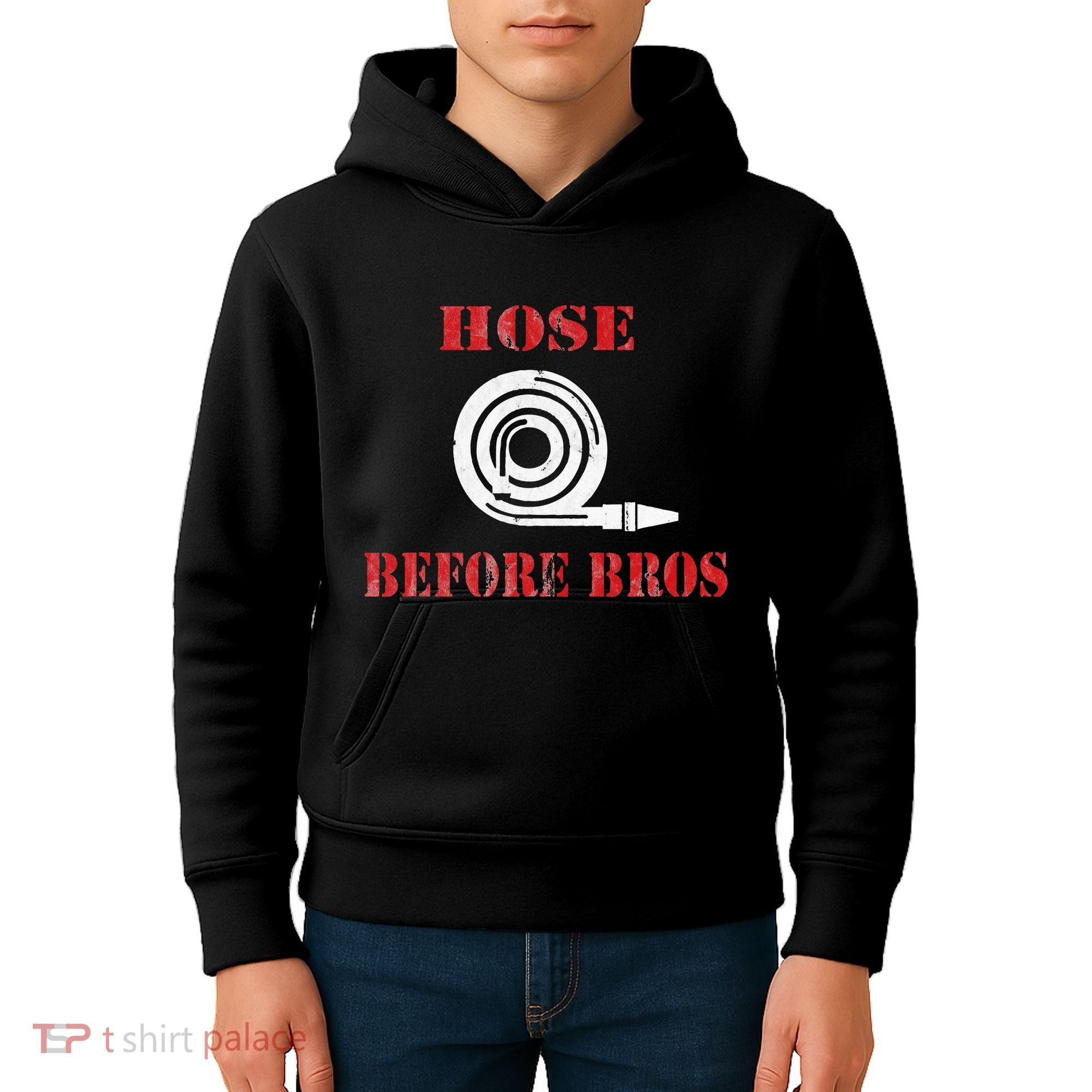 Hose Before Bros Gift For Firefighter Fire Chief Kids Hoodie