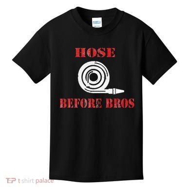 Hose Before Bros Gift For Firefighter Fire Chief Kids T-Shirt
