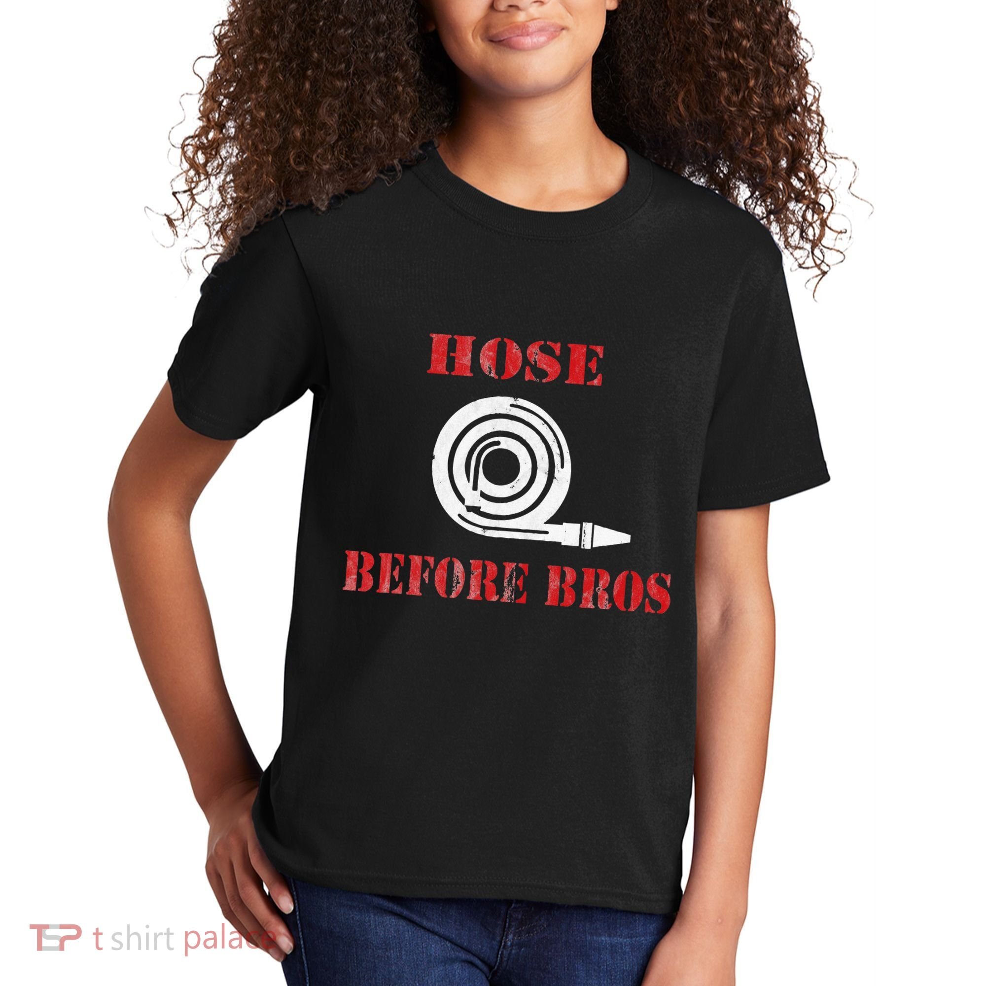 Hose Before Bros Gift For Firefighter Fire Chief Kids T-Shirt