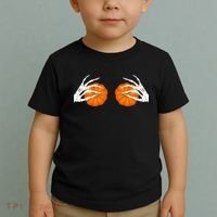 Halloween Bikini Boob Pumpkin Skeleton Hand On Breast Toddler T-Shirt thumb 2