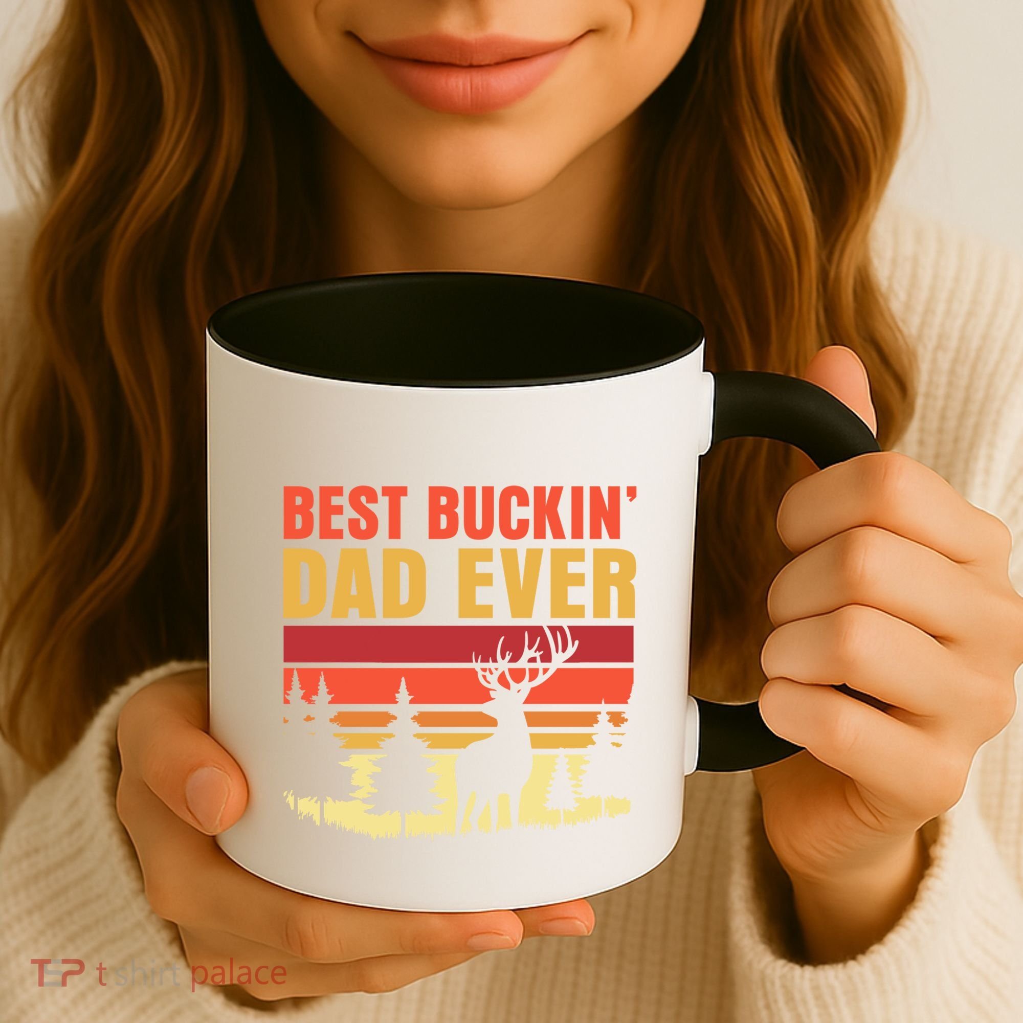 Hunting Best Buckin Dad Ever Deer Fathers Day Meaningful Gift Coffee Mug