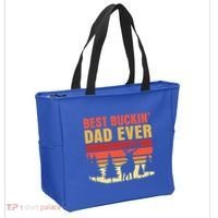 Hunting Best Buckin Dad Ever Deer Fathers Day Meaningful Gift Tote Bag thumb 2