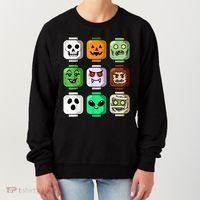Halloween Building Brick Head Pumpkin Ghost Zombie Women's Sweatshirt thumb 0
