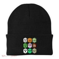 Halloween Building Brick Head Pumpkin Ghost Zombie Beanie thumb 0