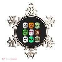 Halloween Building Brick Head Pumpkin Ghost Zombie Ornament thumb 0